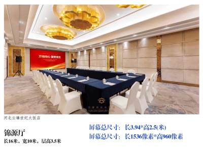河北云瑧世纪大饭店锦源厅会场图
