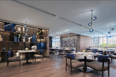 南宁鑫伟万豪酒店面堂餐厅图