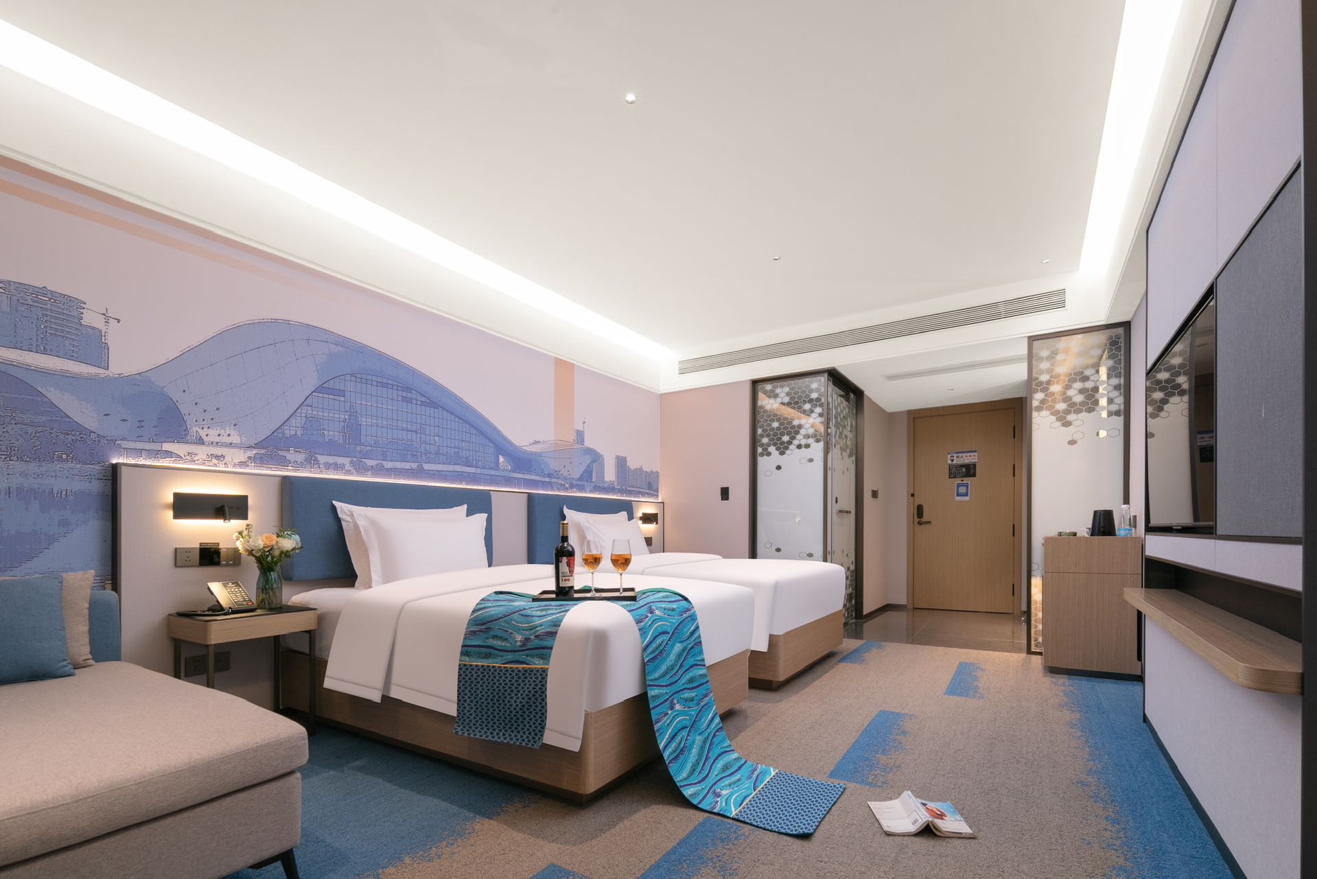 美豪丽致酒店（九江学院南山公园店）丽致城景双床房客房图