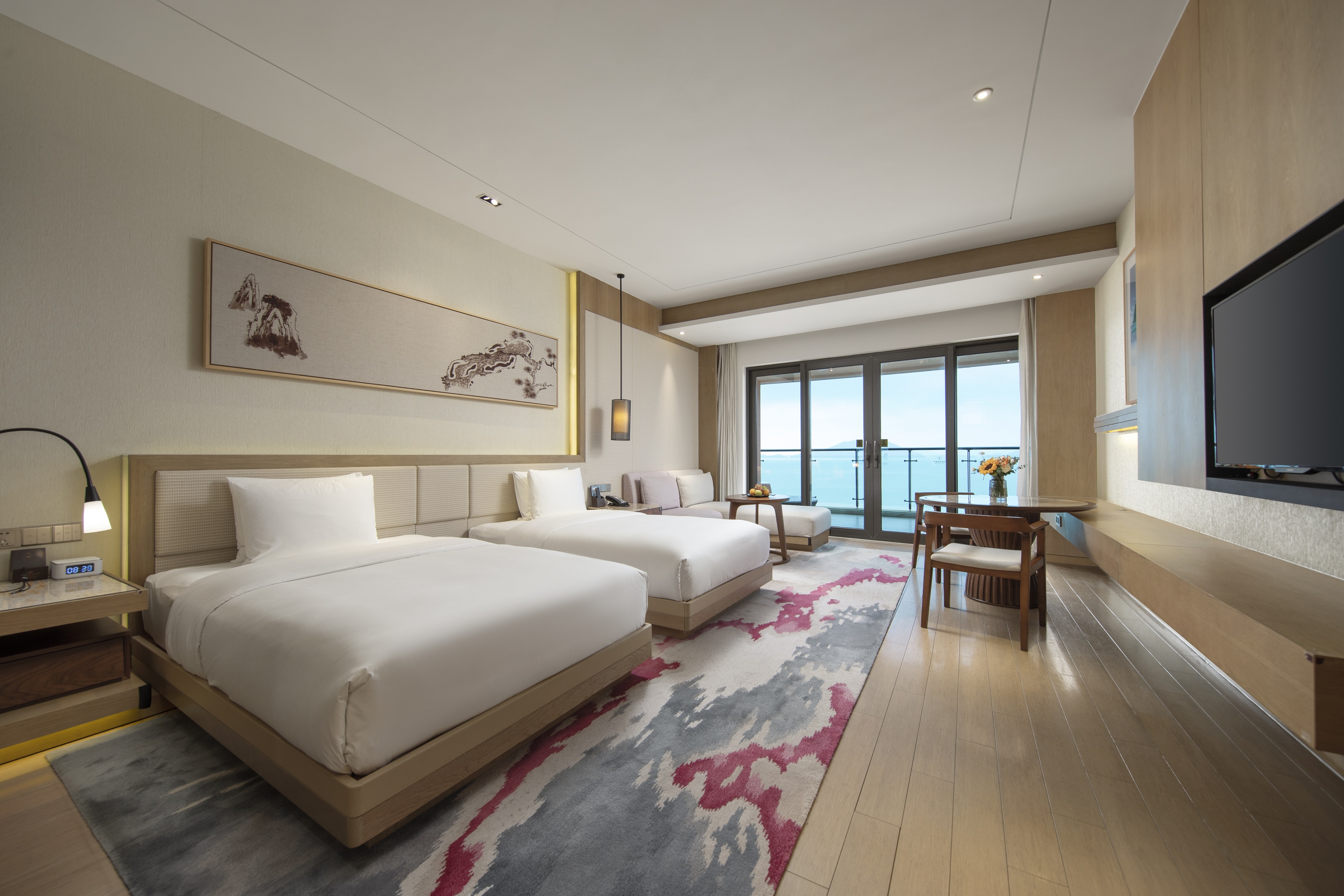 宁波象山海景皇冠假日酒店豪华海景双床房客房图
