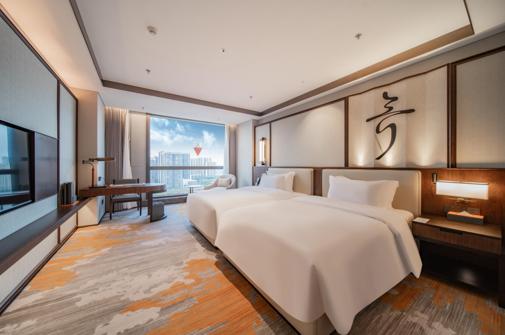 上合建国饭店行政双床房客房图